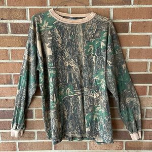 VINTAGE 1980’s TREBARK HUNTING CAMO LONG SLEEVE T-SHIRT